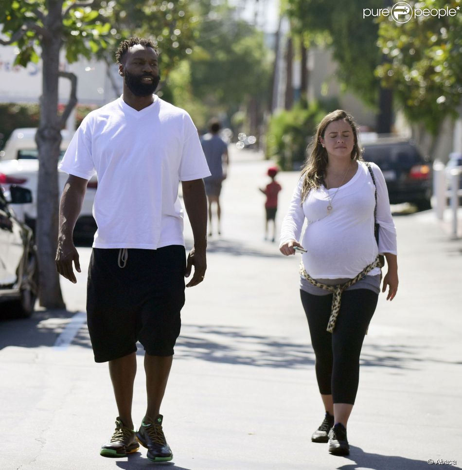  Baron Davis et Isabella Brewster dans les rues de West Hollywood, le 14 août 2014 