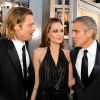 Brad Pitt, Angelina Jolie et George Clooney aux Screen Actors Guild Awards à Los Angeles, le 29 janvier 2012.