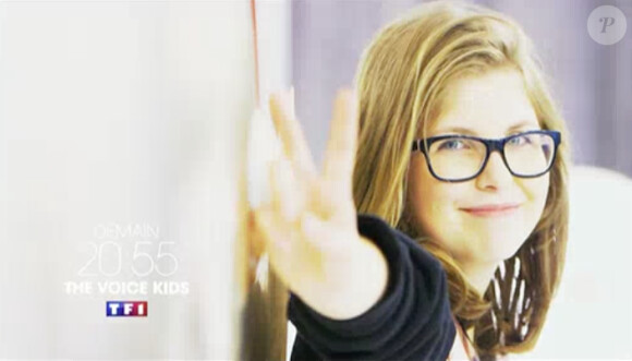 La jeune Sarah, dans The Voice Kids (épisode 2), le samedi 30 août 2014.