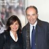 Jean François Copé et sa femme Nadia lors de l'avant-première du film "24 jours" au cinéma Publicis à Paris le 29 avril 2014