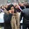 Nadia Copé, l'épouse de Jean-Francois Copé lors de la Manif pour tous à Paris le 13 janvier 2013