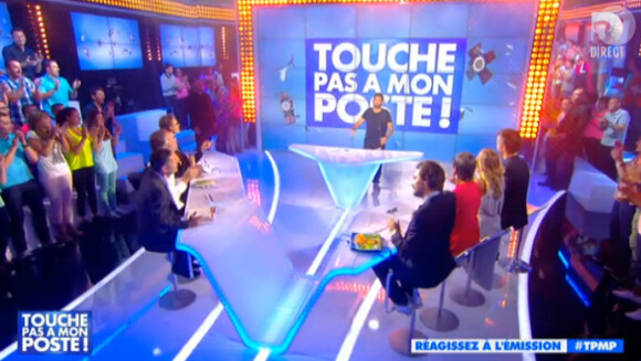 Cyril Hanouna lors de la première de la saison 3 de Touche pas à mon poste sur D8, le lundi 1er septembre 2014.