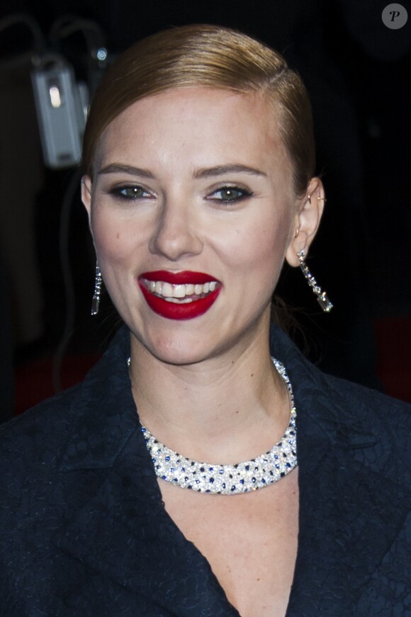 Scarlett Johansson, ici à Paris le 28 février 2014, est désormais maman d'une petite Rose.