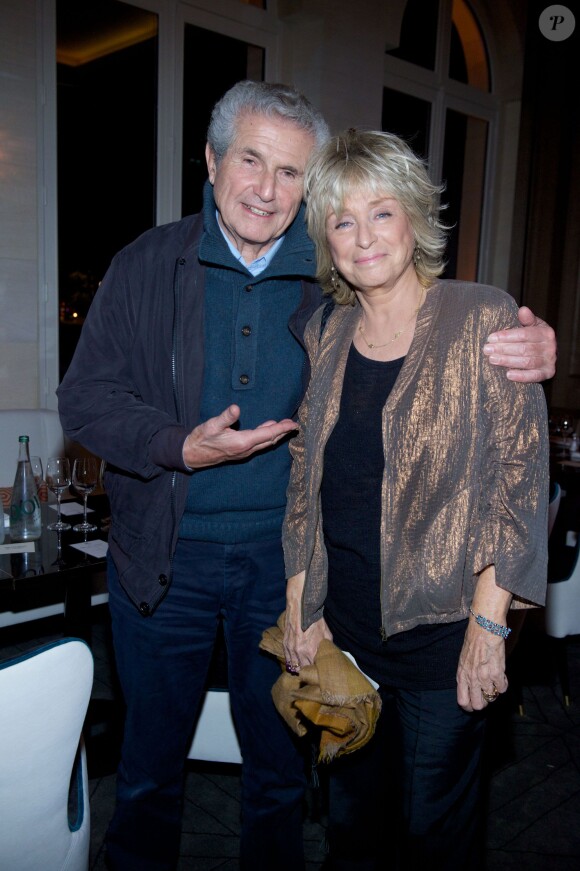 Claude Lelouch et Danièle Thompson lors de la soirée d'ouverture du Restaurant Victoria 1836, situé au 12 rue de Presbourg, dans le 16e arrondissement de Paris, le 4 septembre 2014.