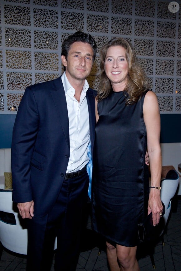 David Mosseri et sa femme lors de la soirée d'ouverture du Restaurant Victoria 1836, situé au 12 rue de Presbourg, dans le 16e arrondissement de Paris, le 4 septembre 2014.