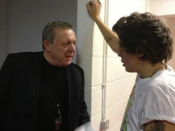 Harry Styles et son père Desmond "Des" Styles, le 14 décembre 2013