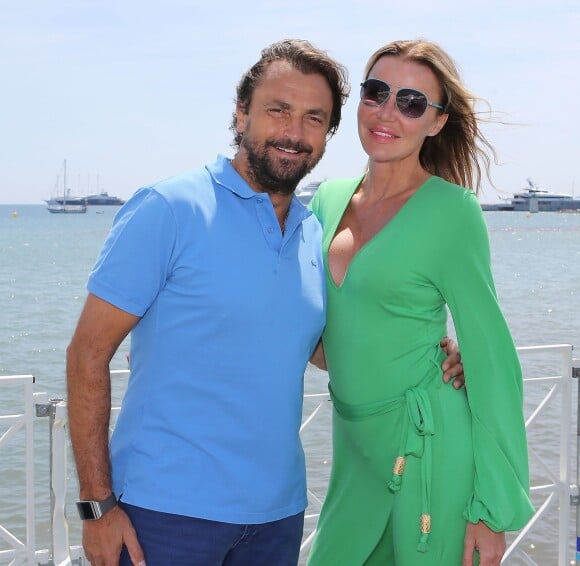 Henri Leconte et sa femme Florentine au Majestic Barrière lors du 67e festival international du film de Cannes le 21 mai 2014