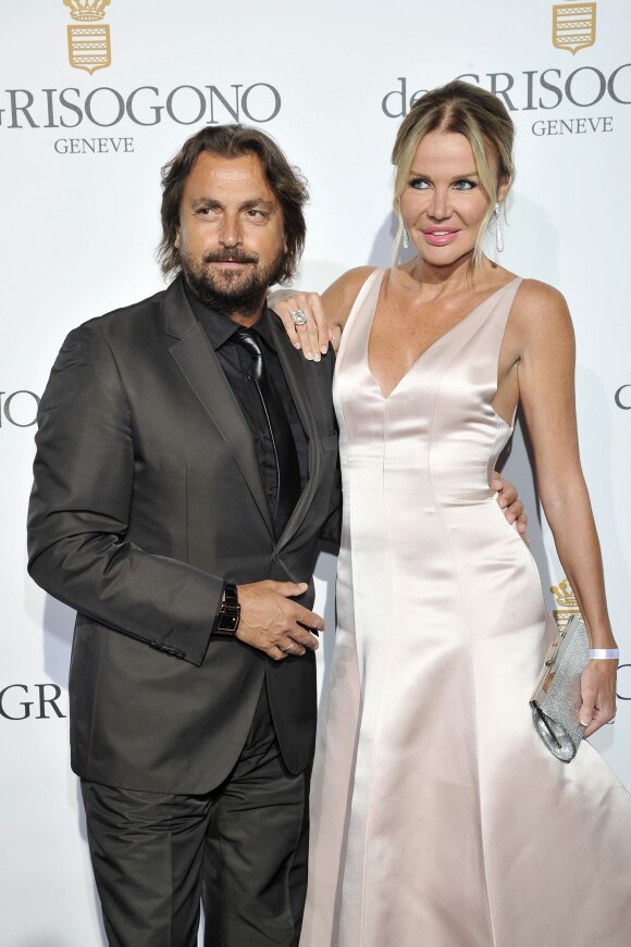 Henri Leconte et sa femme Florentine lors de la soirée De Grisogono à l'hôtel Eden Roc au Cap d'Antibes lors du 67e Festival du film de Cannes le 20 mai 2014