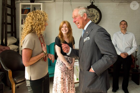 Le prince Charles lors d'une rencontre avec de jeunes entrepreneurs soutenus par le Prince's Trust, le 9 septembre 2014 dans l'est de Londres. Un meeting au cours duquel il a confié espérer que Kate Middleton soit enceinte d'une petite fille.