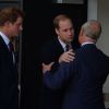 Le prince Charles avec ses fils Harry et William avant la cérémonie d'ouverture des Invictus Games à Londres le 10 septembre 2014.