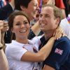 Kate Middleton et le prince William lors des JO de Londres en août 2012