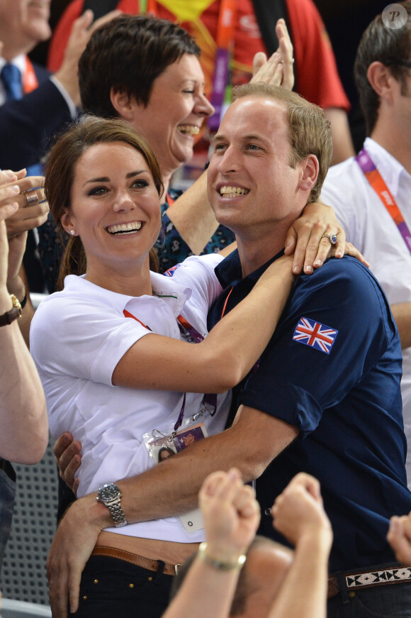 Kate Middleton et le prince William lors des JO de Londres en août 2012