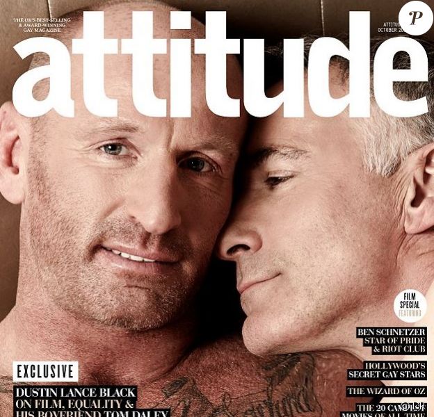 Gareth Thomas et son compagnon en couverture de Attitude octobre 2014