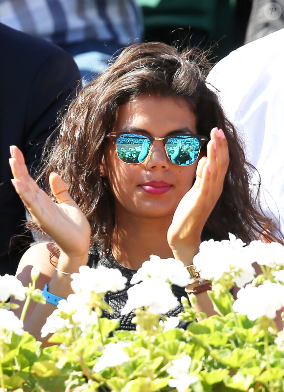 Noura, compagne de Jo-Wilfried Tsonga, à Paris le 12 septembre 2014 lors de la demi-finale de la Coupe Davis entre la France et la Republique Tchèque à Roland-Garros