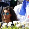Noura, compagne de Jo-Wilfried Tsonga, à Paris le 12 septembre 2014 lors de la demi-finale de la Coupe Davis entre la France et la Republique Tchèque à Roland-Garros