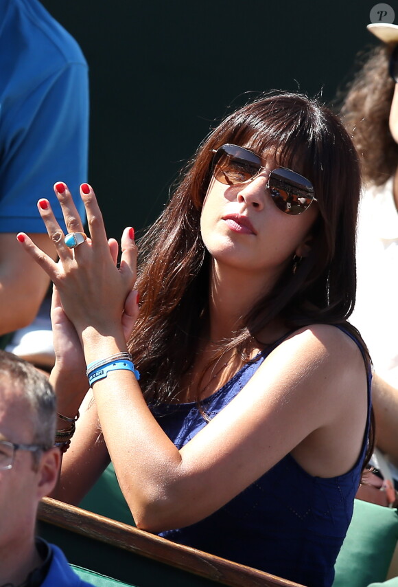 Nolwenn Leroy à Paris le 12 Septembre 2014 lors de la demi-finale de la Coupe Davis entre Jo-Wilfried Tsonga et Lukas Rosol à Roland-Garros.