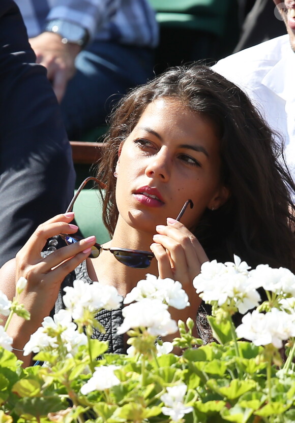 Noura, compagne de Jo-Wilfried Tsonga, à Paris le 12 septembre 2014 lors de la demi-finale de la Coupe Davis entre la France et la Republique Tchèque à Roland-Garros