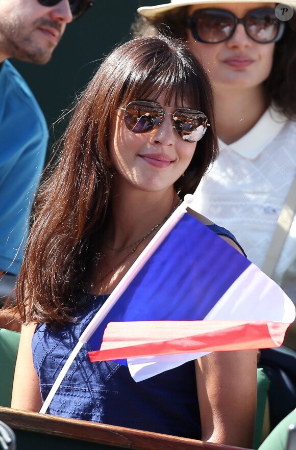 Nolwenn Leroy à Paris le 12 Septembre 2014 lors de la demi-finale de la Coupe Davis entre Jo-Wilfried Tsonga et Lukas Rosol à Roland-Garros.