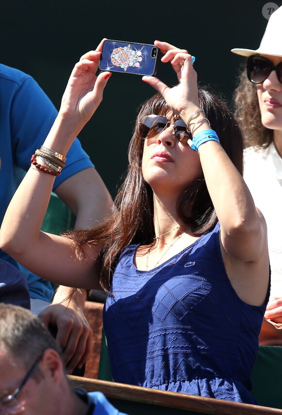 Nolwenn Leroy à Paris le 12 Septembre 2014 lors de la demi-finale de la Coupe Davis entre Jo-Wilfried Tsonga et Lukas Rosol à Roland-Garros.