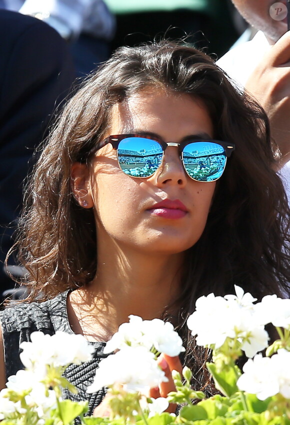 Noura, compagne de Jo-Wilfried Tsonga, à Paris le 12 septembre 2014 lors de la demi-finale de la Coupe Davis entre la France et la Republique Tchèque à Roland-Garros