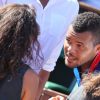 Noura, compagne de Jo-Wilfried Tsonga, à Paris le 12 septembre 2014 après la demi-finale de la Coupe Davis entre la France et la Republique Tchèque à Roland-Garros