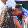 Noura, compagne de Jo-Wilfried Tsonga, à Paris le 12 septembre 2014 après la demi-finale de la Coupe Davis entre la France et la Republique Tchèque à Roland-Garros