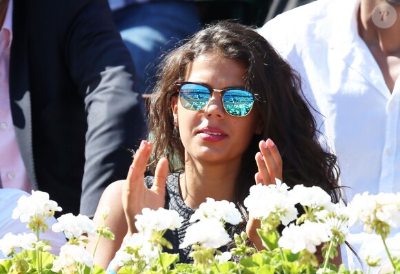 Noura, compagne de Jo-Wilfried Tsonga, à Paris le 12 septembre 2014 lors de la demi-finale de la Coupe Davis entre la France et la Republique Tchèque à Roland-Garros