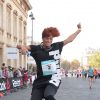 Fauve Hautot durant la course La Parisienne 2014 pour la lutte contre le cancer, au Champs de Mars à Paris, le 14 septembre 2014