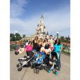 Au lendemain de l'anniversaire de sa petite Liva, Jade Foret est allée en famille à Disneyland Paris, le 17 septembre 2014.