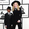 Madonna et son fils David Banda lors des 56e Annual Grammy Awards au Staples Center de Los Angeles, le 26 janvier 2014