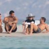 Exclusif - Prix Spécial - Madonna, sa fille Lourdes et des amis en vacances sur un yacht à Formentera, le 19 août 2014.