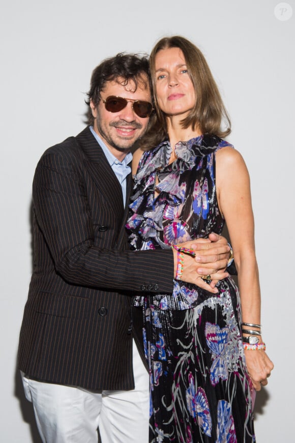 Olivier Zahm et Karla Otto  au photocall de la soirée amfAR à Milan le 20 septembre 2014 