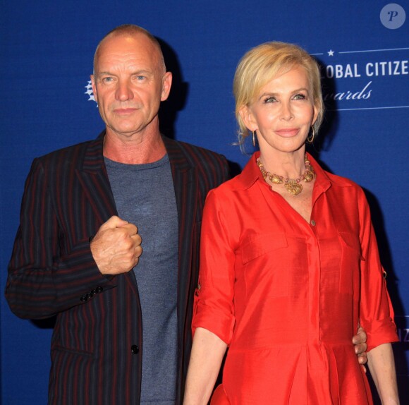 Sting, Trudie Styler à la 8e soirée annuelle "Clinton Global Citizen Awards And CGCA" à New York, le 21 septembre 2014.