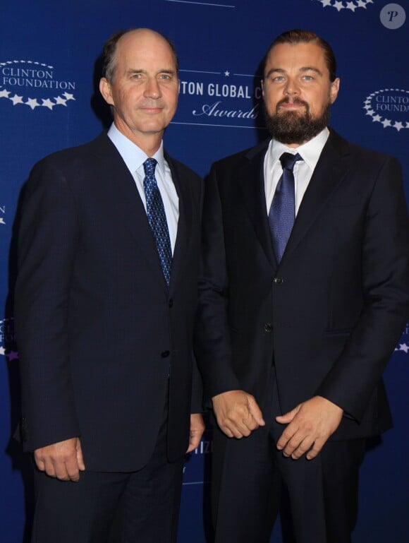 Leonardo DiCaprio, Carter Roberts à la 8e soirée annuelle "Clinton Global Citizen Awards And CGCA" à New York, le 21 septembre 2014.
