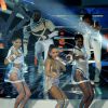 Nicki Minaj, Jessie J et Ariana Grande sur la scène des MTV Videos Music Awards à Inglewood, le 24 août 2014.