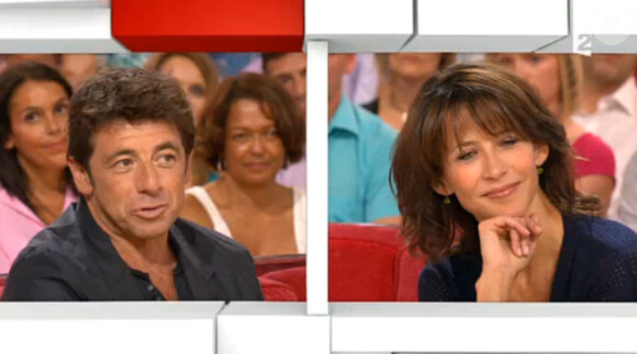 Patrick Bruel et Sophie Marceau invités de Vivement Dimanche, sur France 2, le dimanche 21 septembre 2014