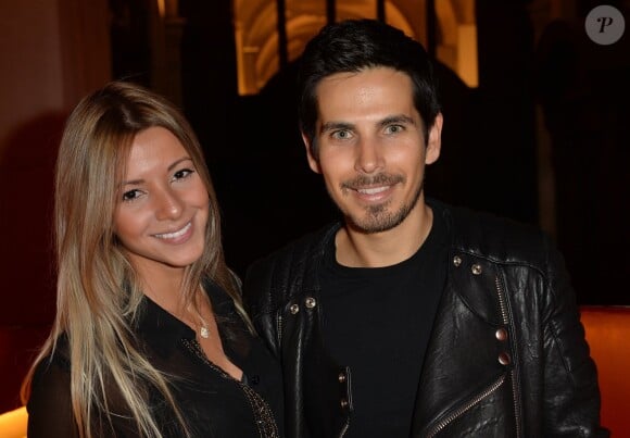 Michaël Canitrot et sa compagne Danielle à la soirée de lancement FIFA 15 à l'Opéra Restaurant au Palais Garnier, le 22 septembre 2014 à Paris.