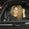 Shakira enceinte - Shakira et Gerard Piqué fêtent l'anniversaire du père de Shakira, William Mebarak Chadid, 81 ans, dans un restaurant de Barcelone le 9 septembre 2014
