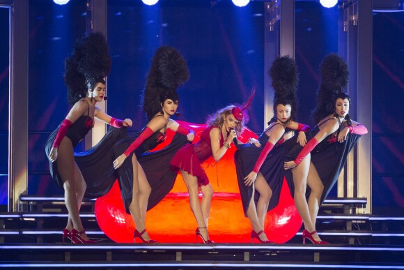 Kylie Minogue a lancé le Kiss Me Once Tour à Liverpool, le 24 septembre 2014. 