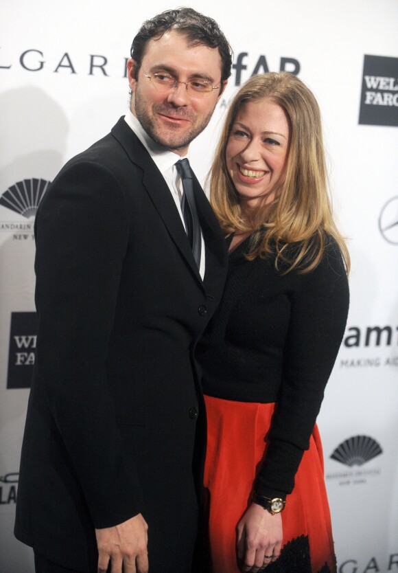 Marc Mezvinsky et sa femme Chelsea Clinton - Soirée de gala Amfar à New York le 5 février 2014