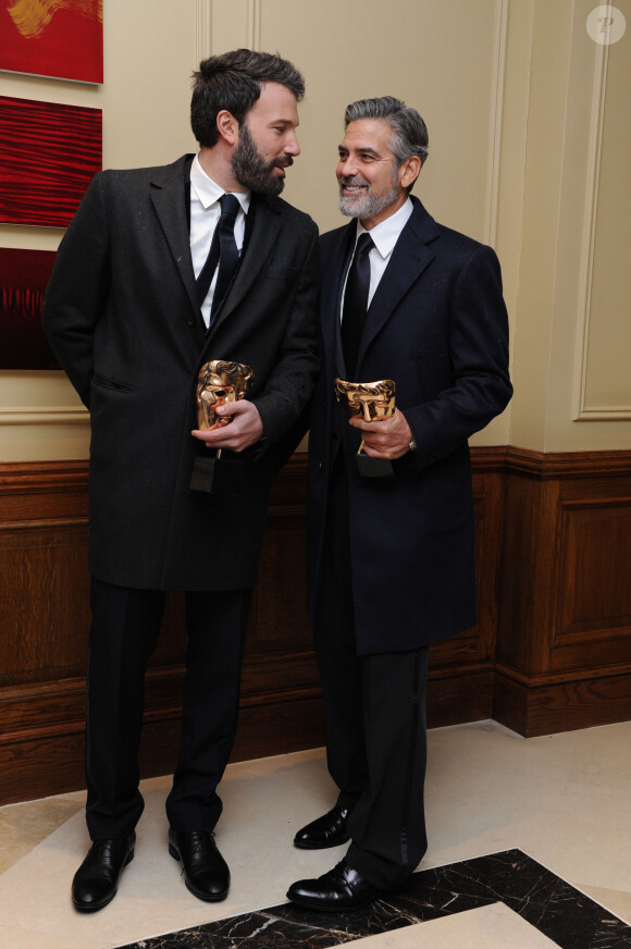 Ben Affleck, George Clooney à l'after party de la soirée "British Academy Film Awards" à Londres, le 10 février 2013
