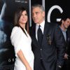George Clooney et Sandra Bullock lors de l'avant-première de Gravity à New York le 1er octobre 2013
