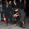 Kim Kardashian, Kanye West et leur fille North sont de retour à leur hôtel, le Royal Monceau, après avoir assisté au défilé Givenchy. Le 28 septembre 2014