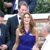 Cindy Crawford et son mari Randy Gerber se rendant au mariage de George Clooney et  Amal Alamuddin le 27 septembre 2014 à Venise