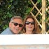 George Clooney, Cindy Crawford - Les invités du mariage de George Clooney prennent un petit-déjeuner à Venise le 27 septembre 2014