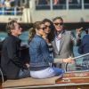 Rande Gerber et sa femme Cindy Crawford - George Clooney, sa fiancée Amal Alamuddin, et leurs invités arrivent à Venise, le 26 septembre 2014.