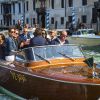 Rande Gerber et sa femme Cindy Crawford - George Clooney, sa fiancée Amal Alamuddin, et leurs invités arrivent à Venise, le 26 septembre 2014.