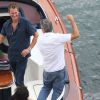 Exclusif - George Clooney et son ami Rande Gerber (mari de Cindy Crawford) invités chez Bono sur la Côte d'Azur le 19 août 2013