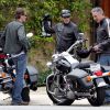 George Clooney et Rande Gerber, mari de Cindy Crawford, font de la moto à San Diego le 16 mai 2009