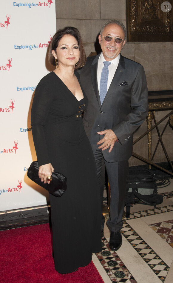 Gloria Estefan, Emilio Estefan lors du 8e Exploring the Arts Gala à New York le 29 septembre 2014.